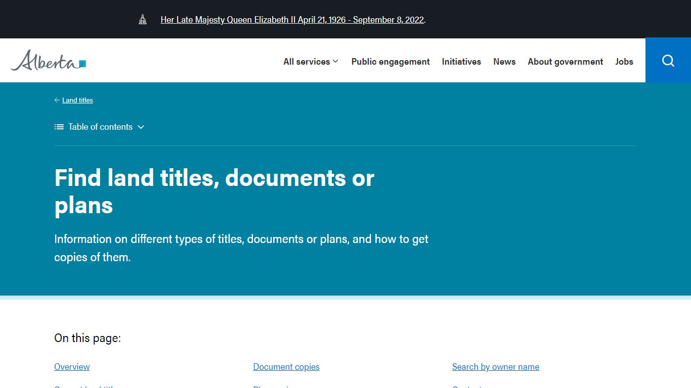 Find land titles, documents or plans | Alberta.ca